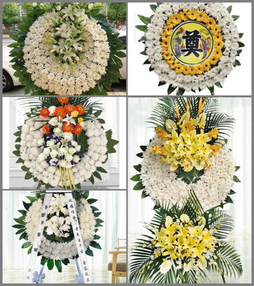 四川成都蒲江县甘溪镇明月村花圈速递